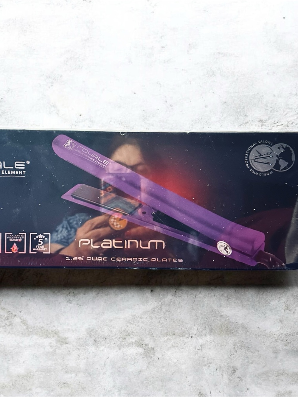 Platinum 1.25" Ceramic Flat Iron - Purple